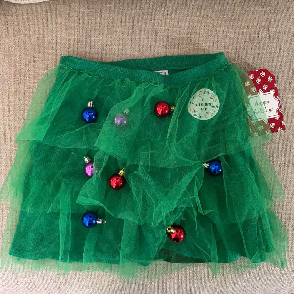 Light up Christmas Skirt size S NWT